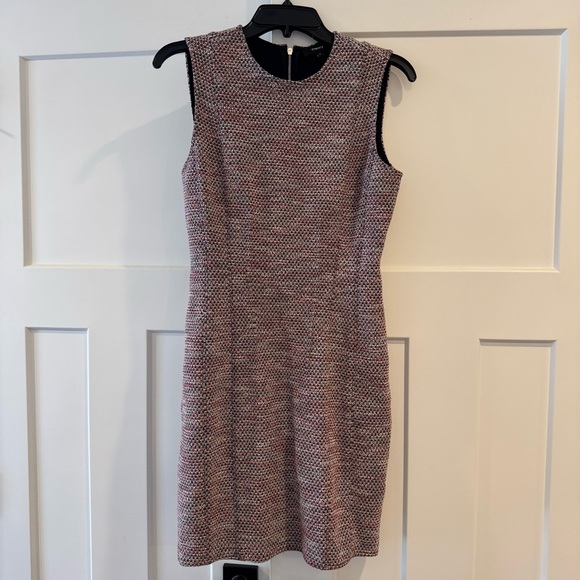 Theory Beacon Tweed Hourglass Dress, Deep Navy Multicolor Yarn, Size 8 - Picture 4 of 7